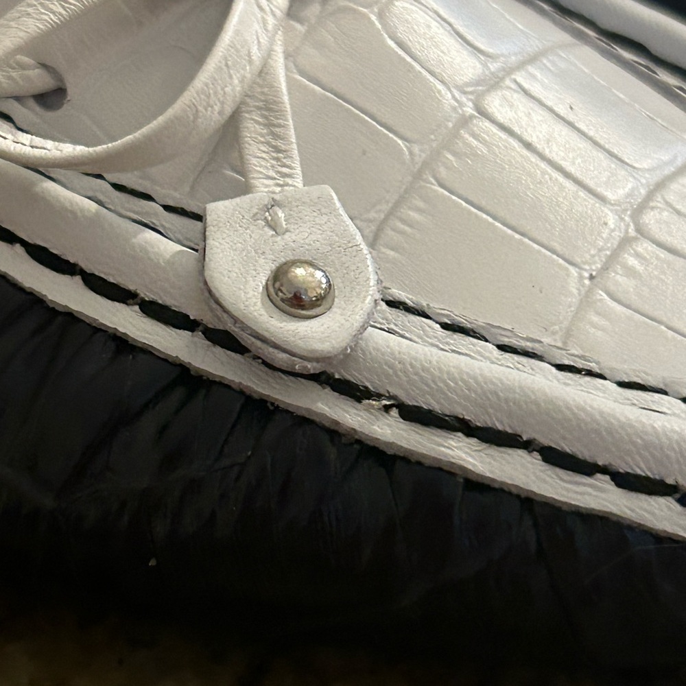 Marc Joseph Black and White Leather Loafers - Picture 9 of 16